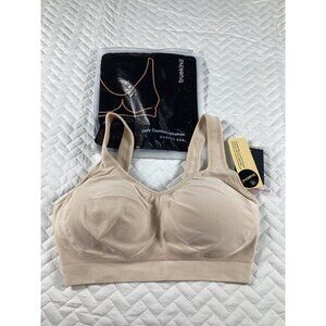 Truekind Daily Comfort Wirefree Shaper Womens Bra Size M Nude Lingerie Extender
